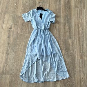 Short sleeve tiered floral midi dress